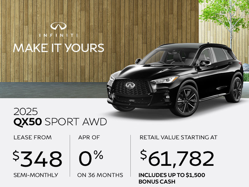 New INFINITI QX50 deals in Montreal