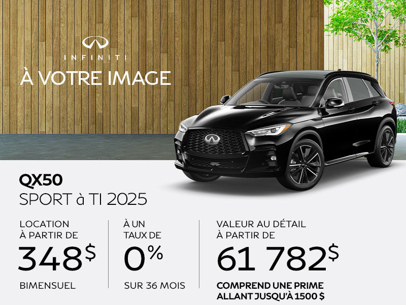 INFINITI QX50 neuf en promotion à Montréal