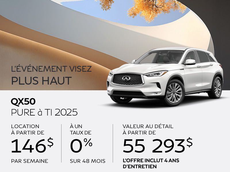 INFINITI QX50 neuf en promotion à Montréal