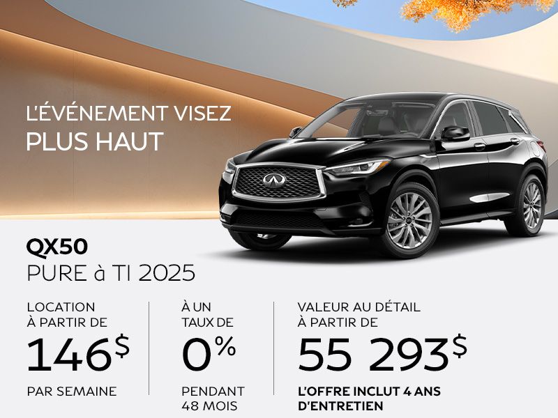 INFINITI QX50 neuf en promotion à Montréal