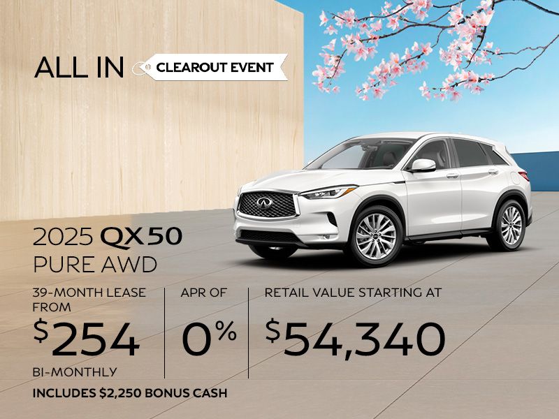 New INFINITI QX50 deals in Montreal
