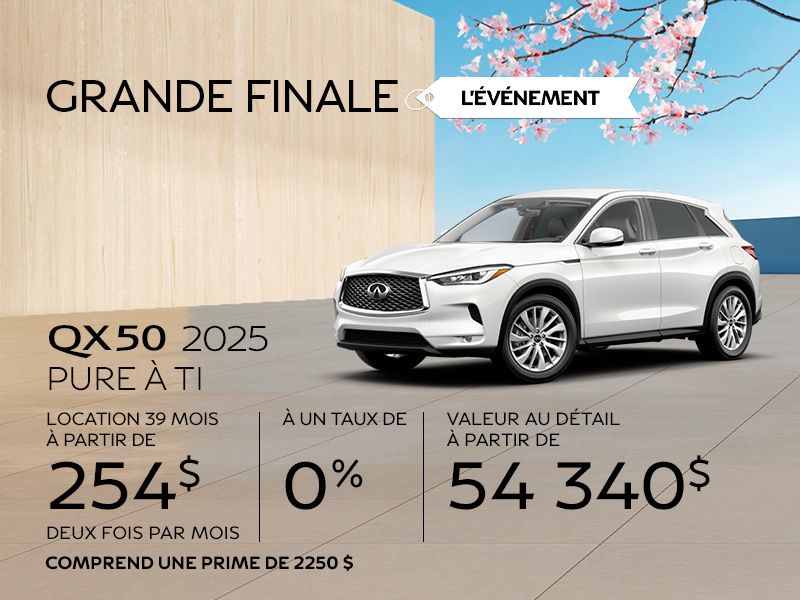 INFINITI QX50 neuf en promotion à Montréal