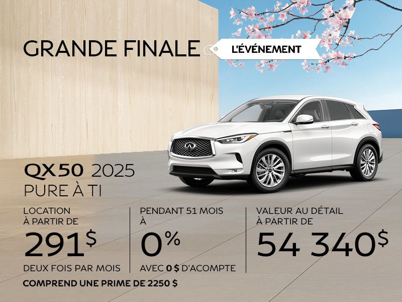 INFINITI QX50 en promotion à Montréal