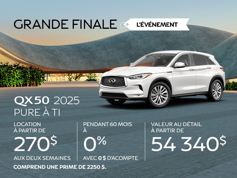 INFINITI QX50 en promotion à Montréal