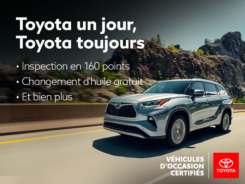 Véhicules d'occasion Certifiés Toyota