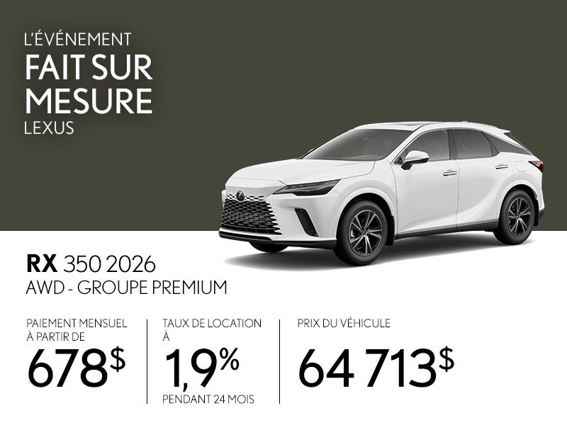 Lexus RX 350 neuf en promotion à Montréal