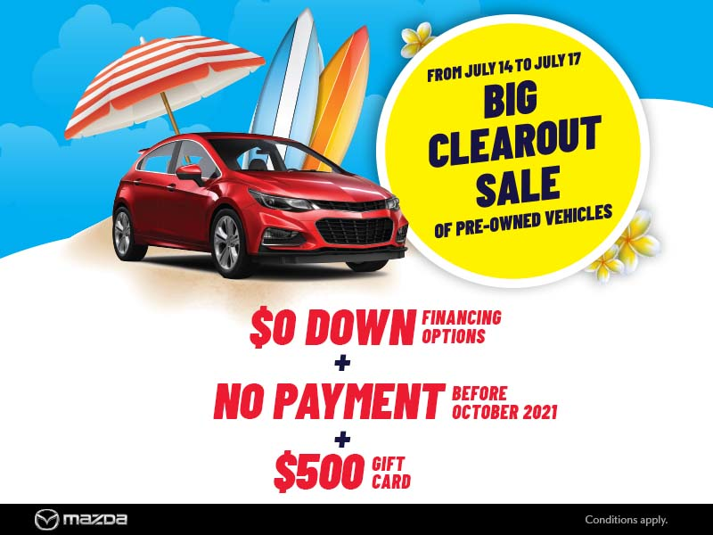Big clearout sale of pre-owned vehicles