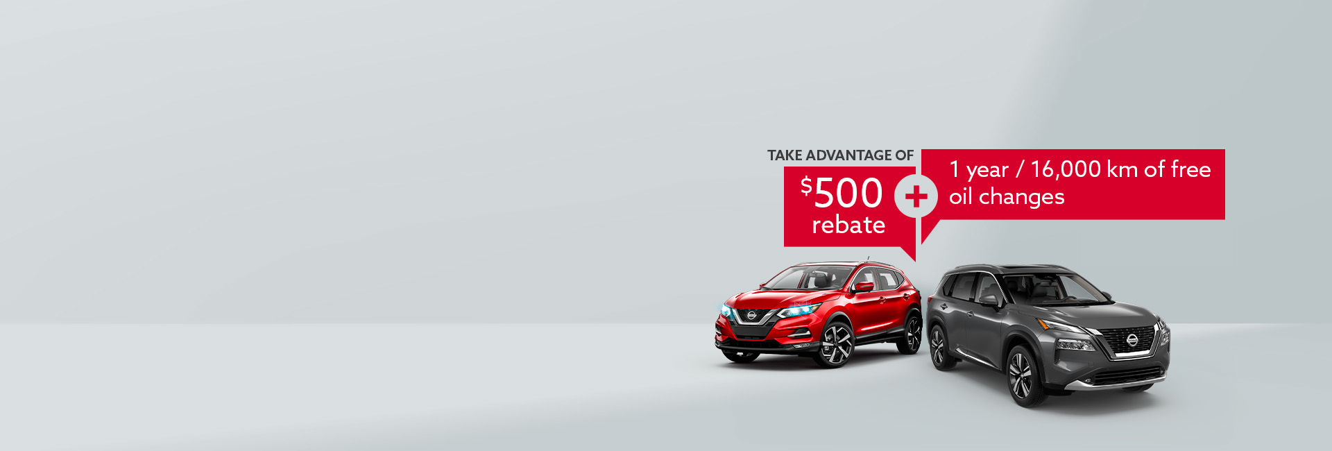 Get $500 rebate and 1 year of free oil changes,