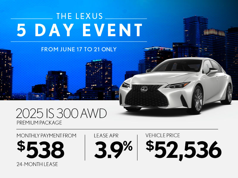 New Lexus IS Promotions in Montreal