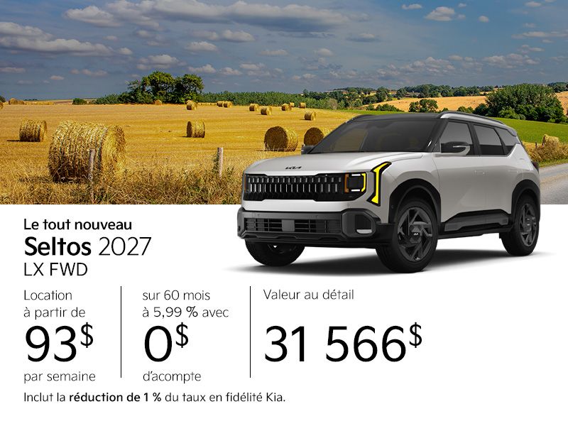 Kia Seltos neuf en promotion à Montréal