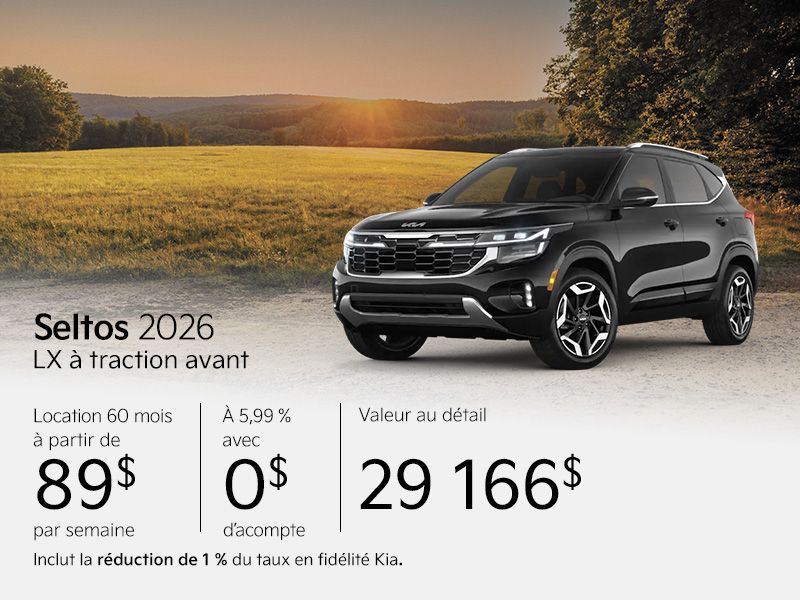 Kia Seltos neuf en promotion à Montréal