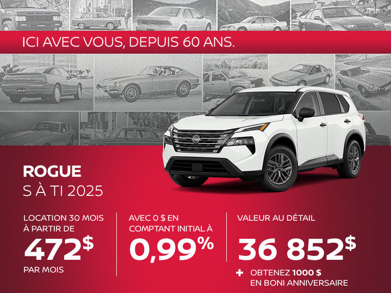 Nissan Rogue neuf en promotion à Montréal