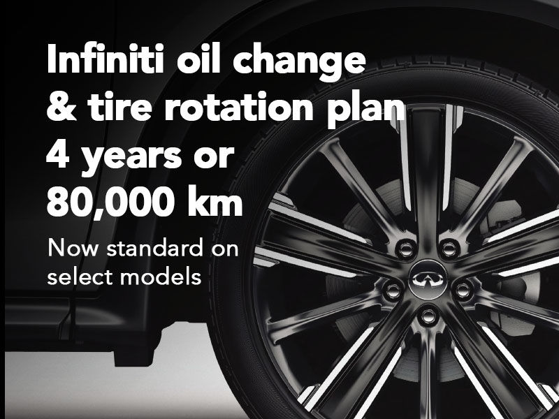 Infiniti oil change & tire rotation plan