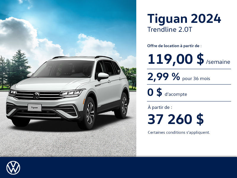 Procurez-vous le Tiguan 2024 Trendline
