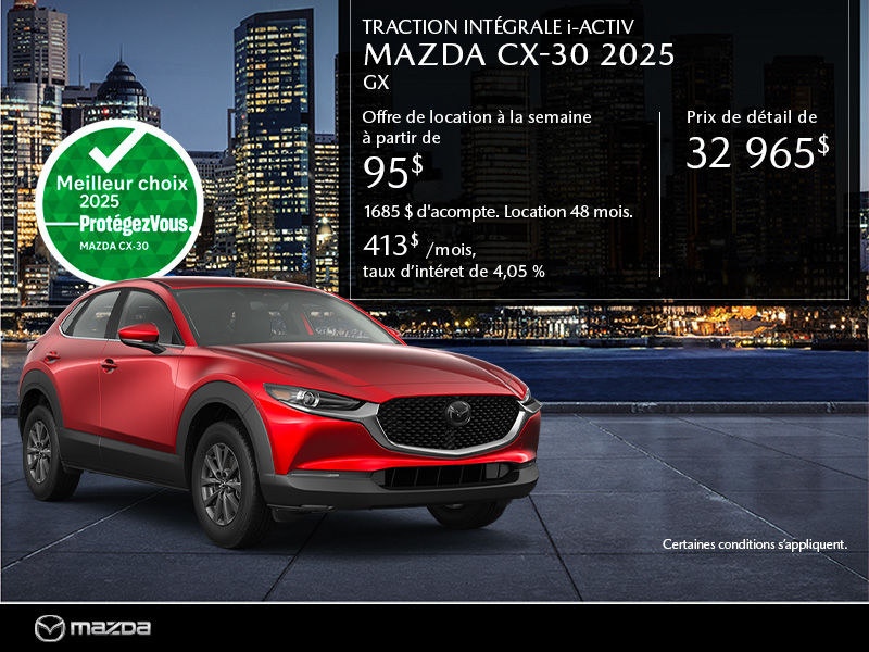 Mazda CX-30 neuf en promotion à Montréal