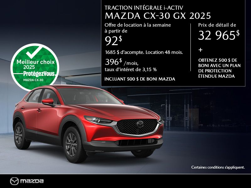 Mazda CX-30 neuf en promotion à Montréal