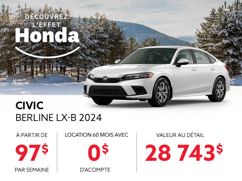 Honda Civic neuf en promotion à Montréal
