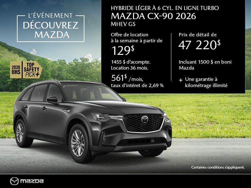 Mazda CX-90 neuf en promotion à Montréal