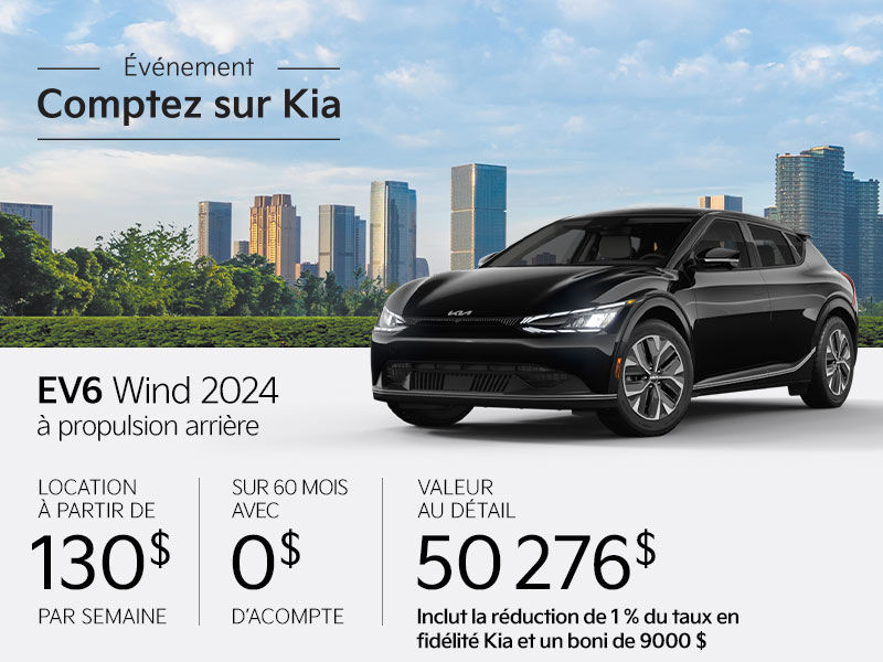 Kia EV6 neuf en promotion à Montréal