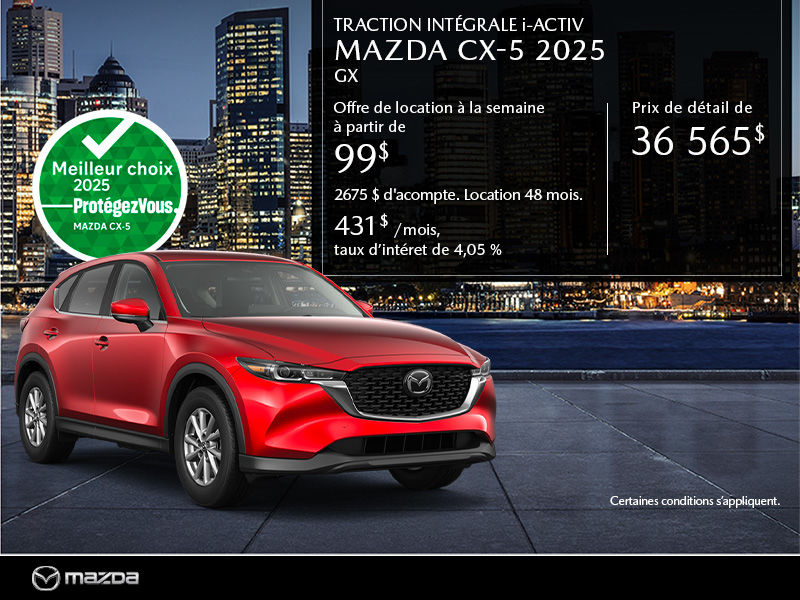 Mazda CX-5 neuf en promotion à Montréal
