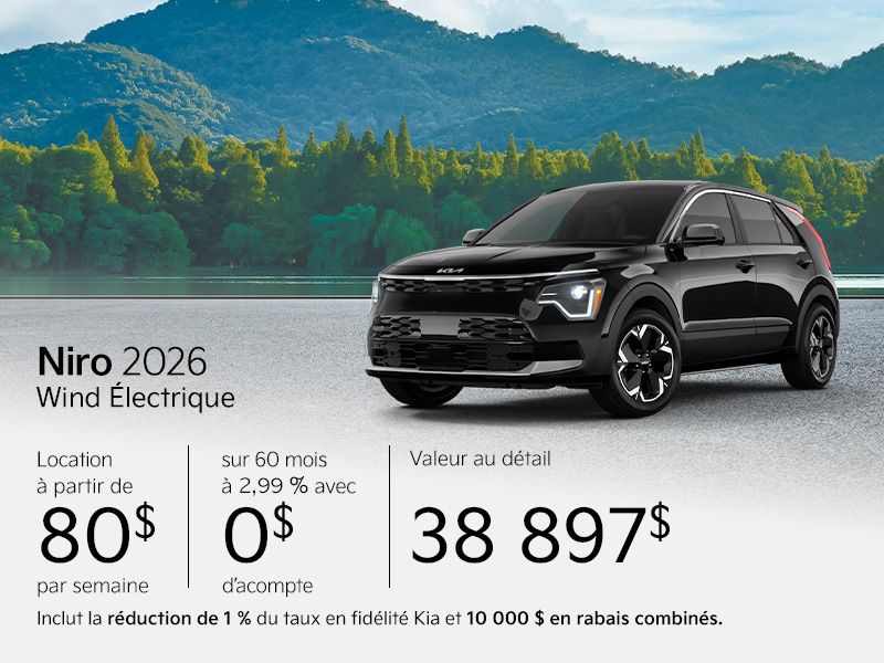 Kia Niro EV neuf en promotion à Montréal
