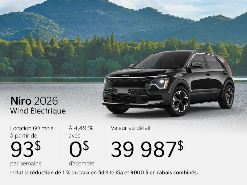 Kia Niro EV neuf en promotion à Montréal