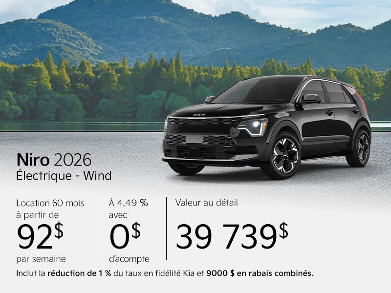 Kia Niro EV neuf en promotion à Montréal