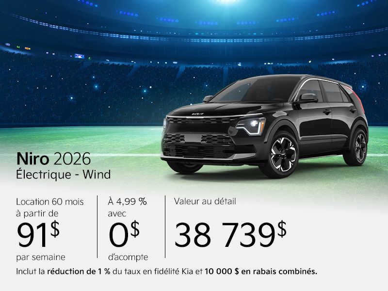 Kia Niro EV neuf en promotion à Montréal