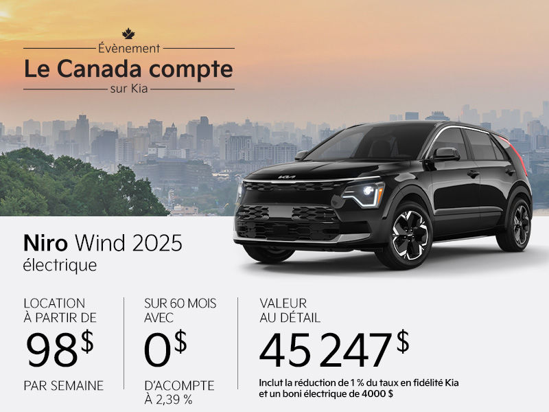 Kia Niro EV neuf en promotion à Montréal