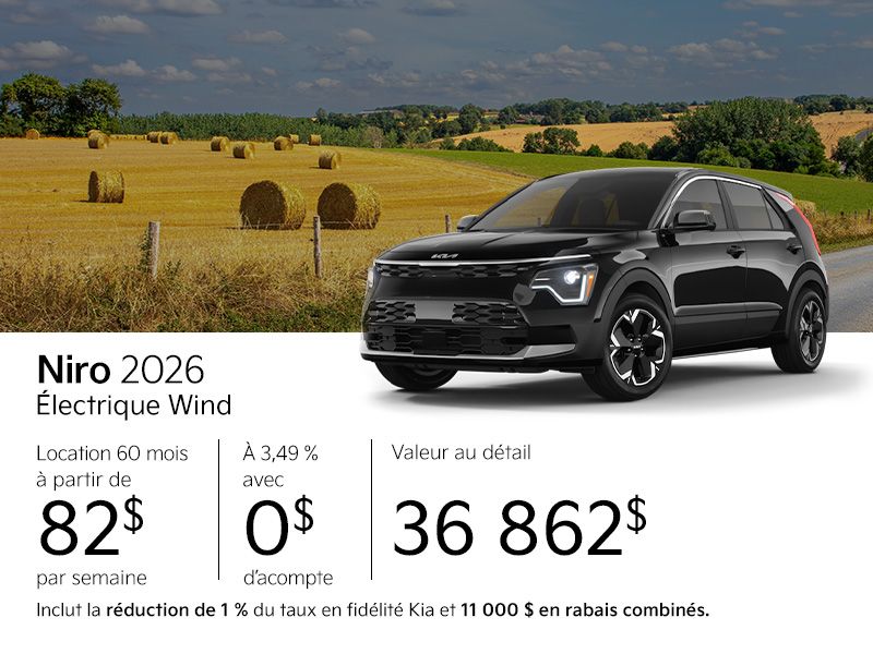 Kia Niro EV neuf en promotion à Montréal