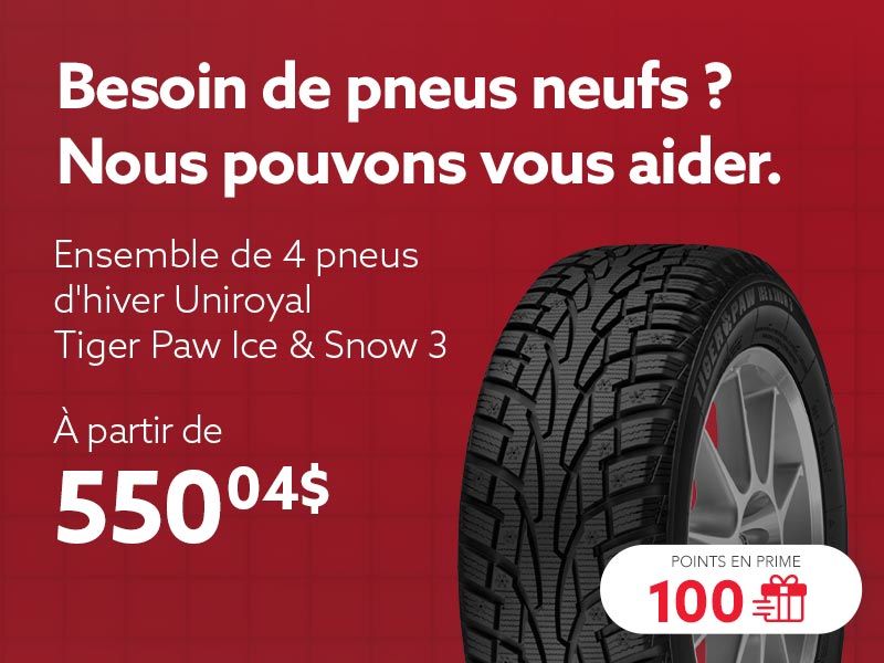 Profitez des offres sur tous les ensembles de pneus disponibles