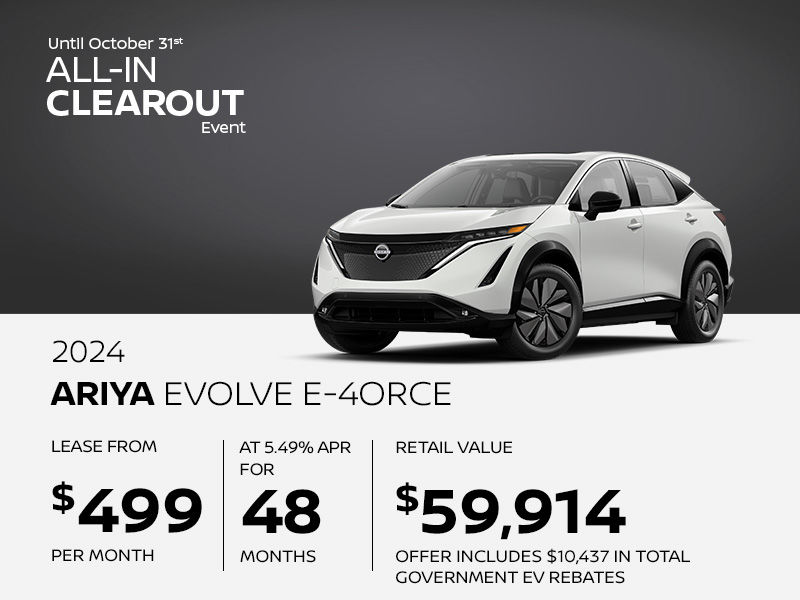 New Nissan Ariya Offers in Montreal