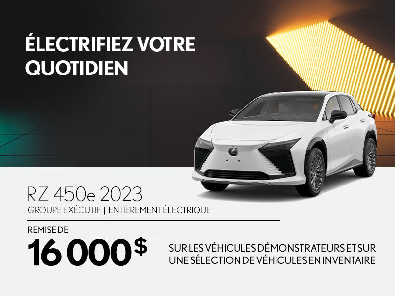 Promotion Lexus RZ neuf à Montréal