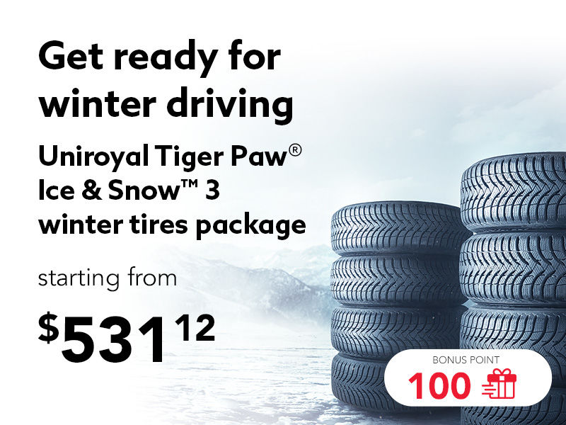 Take advantage of offers on all tire sets available