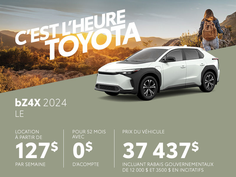 Toyota bZ4X neuf en promotion à Montréal