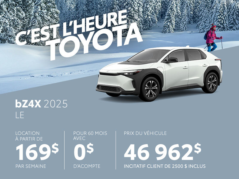 Toyota bZ4X neuf en promotion à Montréal