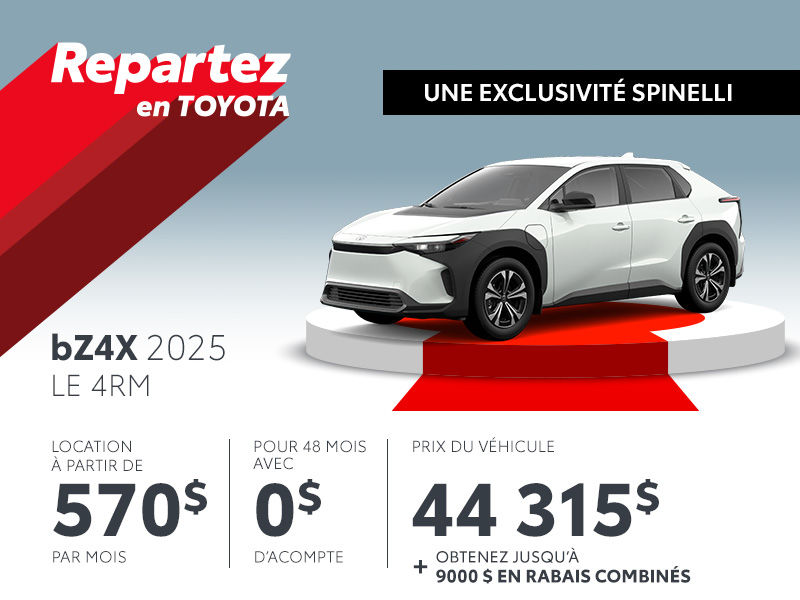 Toyota bZ4X neuf en promotion à Montréal