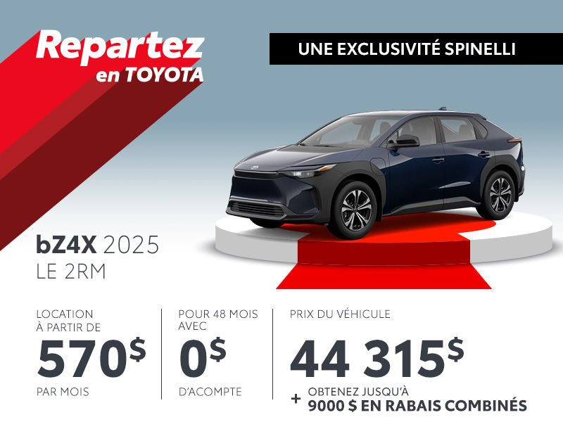 Toyota bZ4X neuf en promotion à Montréal