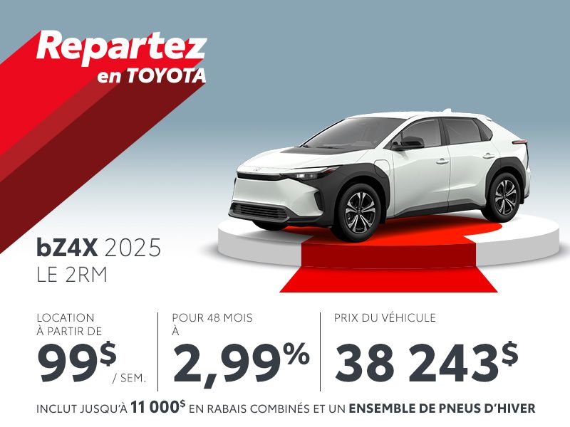 Toyota bZ4X neuf en promotion à Montréal
