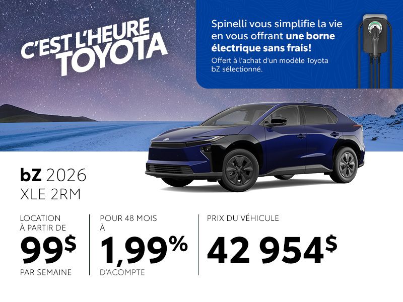 Toyota bZ neuf en promotion à Montréal