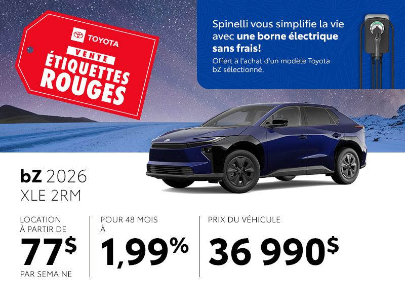 Toyota bZ neuf en promotion à Montréal