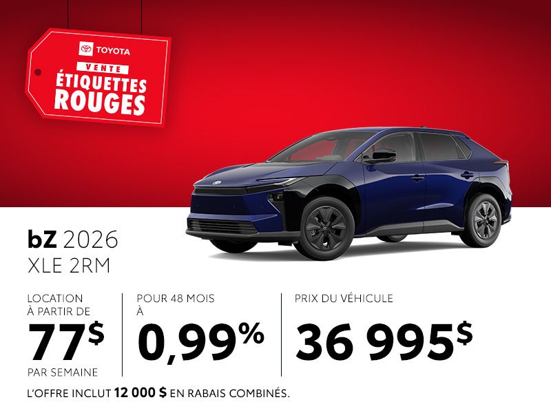 Toyota bZ neuf en promotion à Montréal