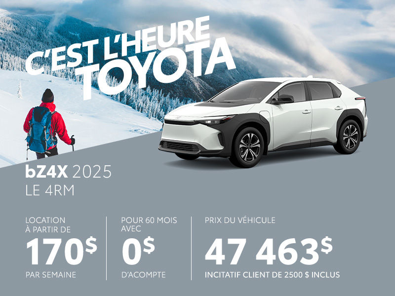 Toyota bZ4X neuf en promotion à Montréal