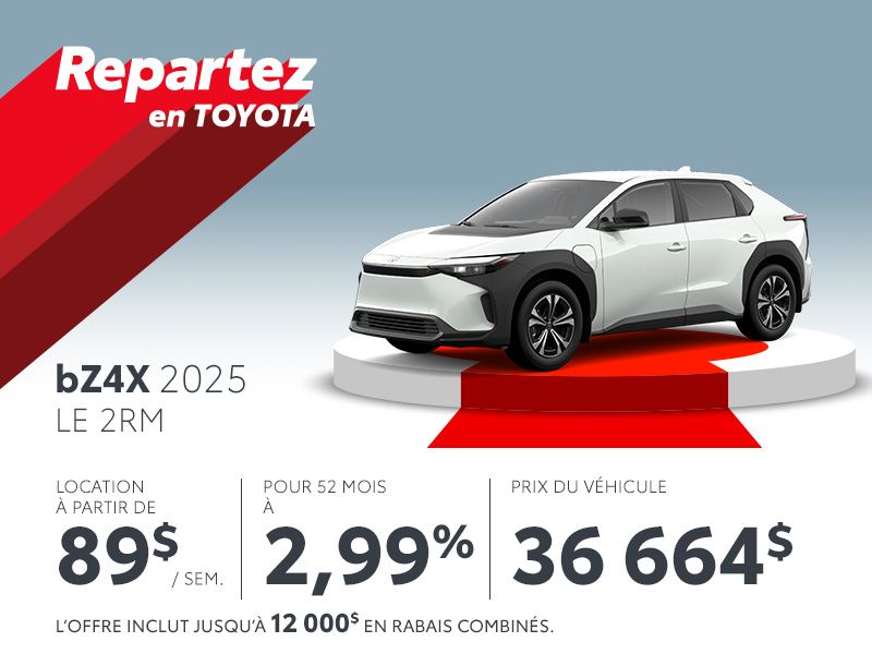 Toyota bZ4X neuf en promotion à Montréal