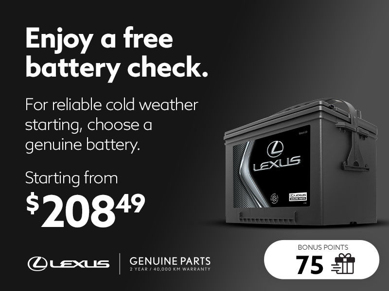 Take charge of the road with Lexus genuine batteries