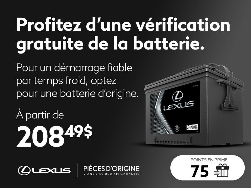 Le courant passe avec les batteries d'origine Lexus
