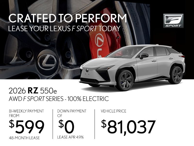 New Lexus RZ Promotions in Montreal