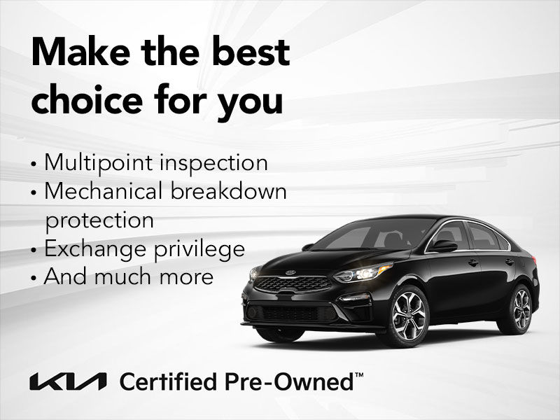 Take advantage of the benefits of a Kia certified pre-owned vehicle