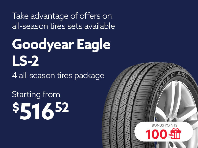 Take advantage of offers on all-season tires sets available