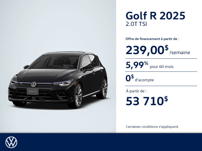 Procurez-vous la Golf R 2025